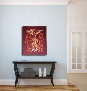 3) Léonard FOUJITA / Adam et Eve室内風景