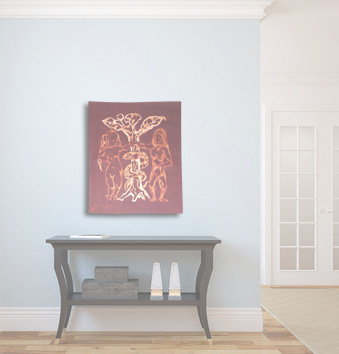 3) Léonard FOUJITA / Adam et Eve室内風景