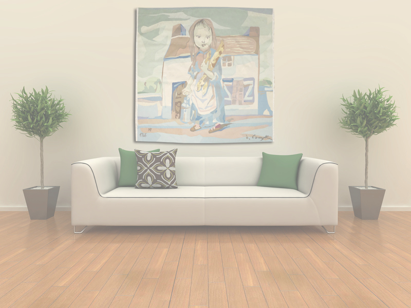 7) Léonard FOUJITA / Marchande de lait室内風景